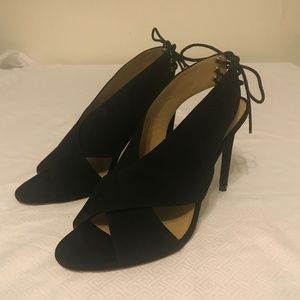 Ann Taylor Black Suede Heels